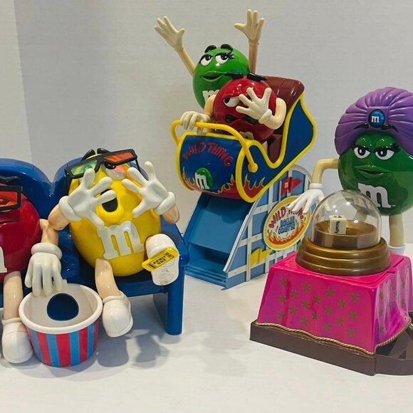 M&M Dispensers set of 3~at the Movies ~Wild Thing Roller Coaster~Madame Green - Picture 2 of 9